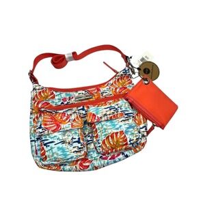 SAMANTHA BROWN‎ To-Go Double Pocket Hobo Bag Paradise Waters